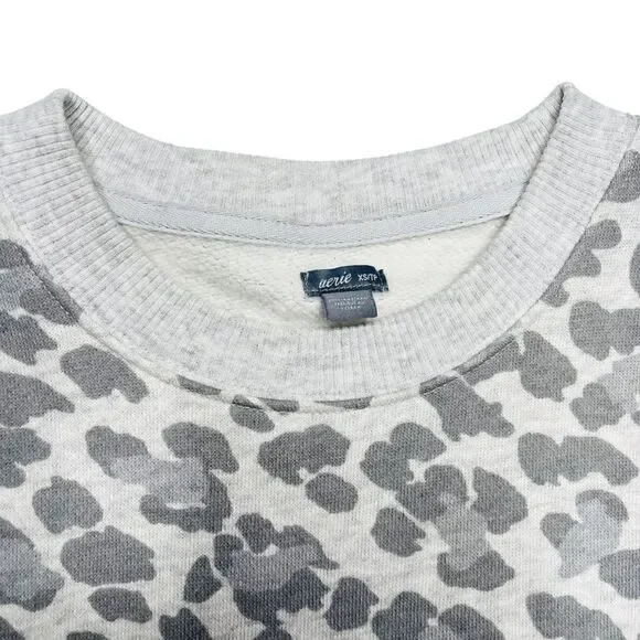 AERIE Gray Leopard Oversized Sweatshirt  - Picture 3 of 7